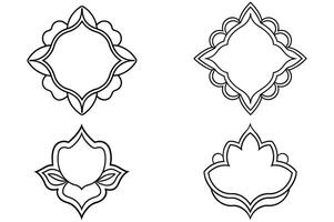 Ai Generated-Hand Drawn Border, Frame, Shape, Background vector