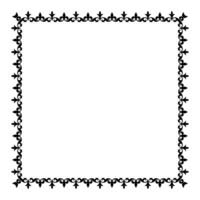 Traditional monochrome Square ornament of middle Asia for decoration textile, print design. Endless Square, frame of Nomadic ornament. Kazakh national ornament. Patterns of the Turkic peoples vector