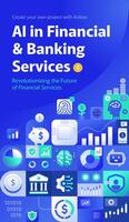 Ai in Financial and Banking Services Vertical Banner Background vector