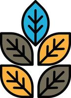 A leafy tree with different colored leaves vector