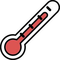 Illustration of a thermometer in line style in line style vector