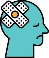 A man with a bandaged head vector