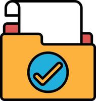 folder with a check mark on it vector