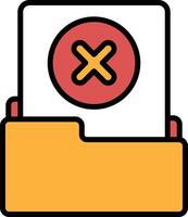 A folder with an X on it vector
