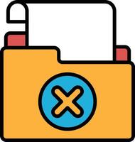 A folder with an X on it vector