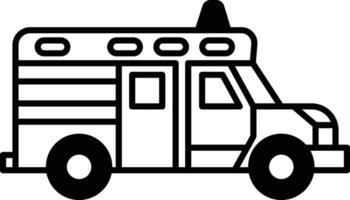 ambulance with a heart on the side vector
