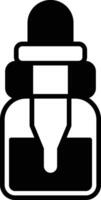 Black and white bottle with a top and stripe vector