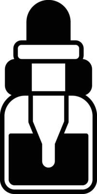 Black and white bottle with a top and stripe