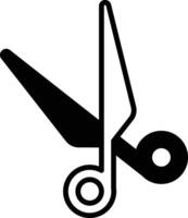 A pair of scissors with black and white handles vector
