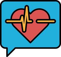 A heart with a line through it and a red line through it vector