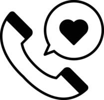 A phone with a heart on it and a speech bubble vector