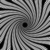 Psychedelic hypnosis swirl, monochrome background vector