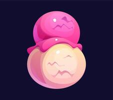 Cartoon number 8 made of ice cream scoops dessert vector