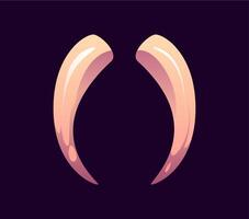 Halloween font, brackets symbol in shape of fangs vector