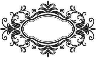 illustration of ornate frame with scroll border vector