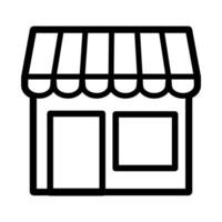 Online store icon. Editable stroke. Symbol in Line Art Style for Design, Presentation, Website or Apps Elements. vector