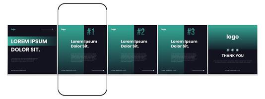 Modern business carousel post design, Editable social media carousel post vector