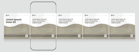 Editable carousel post, creative social media carousel template, modern and editable business carousel template design vector