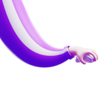 Flexible Hand Using a Mouse to Scroll Information on a Computer, Isolated on Transparent Background. 3D Illustration. png