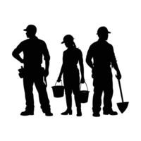 Labor silhouette in white background vector