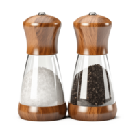 Shaker of Salt and Pepper Isolated on Transparent Background png