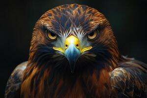 Close-up of a Golden Eagle's Head and Eyes photo