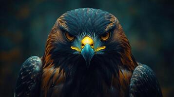 Close-up Portrait of a Golden Eagle with Intense Gaze photo