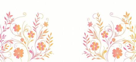 Stunning Watercolour Wildflower Background with Retro Style and Seamless Botanical Design vector