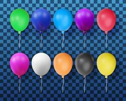 3D set of balloon vector