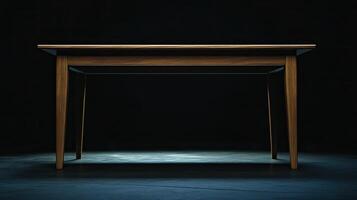 Dining Table isolated on black background photo