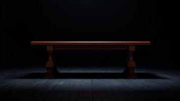 Dining Table isolated on black background photo