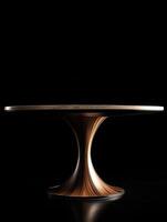 Dining Table isolated on black background photo