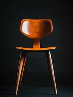Dining Chair isolated on black background photo