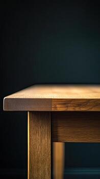 Dining Table isolated on black background photo