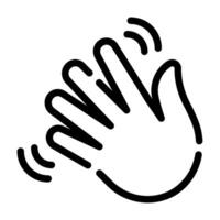 Wave hand icon for web, app, infographic, etc vector