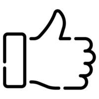 Thumbs up icon for web, app, infographic, etc vector