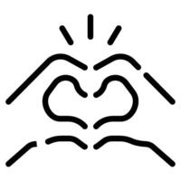 Hand heart icon for web, app, infographic, etc vector
