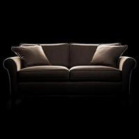 Sofa isolated on black background photo