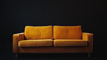 Sofa isolated on black background photo