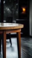 Dining Table isolated on black background photo