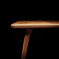 Dining Table isolated on black background photo