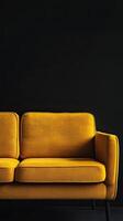 Sofa isolated on black background photo