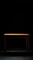 Dining Table isolated on black background photo