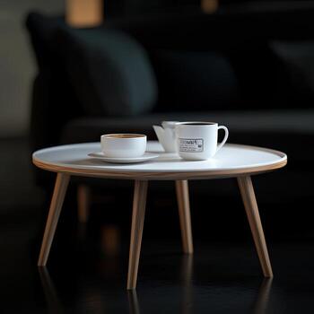 Coffee Table isolated on black background photo