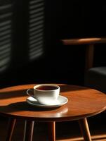 Coffee Table isolated on black background photo