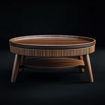 Coffee Table isolated on black background photo