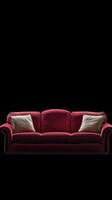 Sofa isolated on black background photo