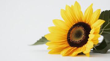Sunflower isolated on white background photo