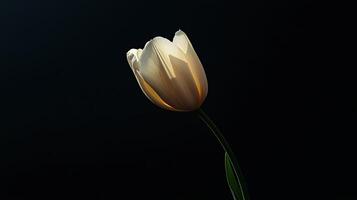 Tulip isolated on black background photo