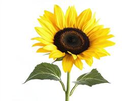 Sunflower isolated on white background photo